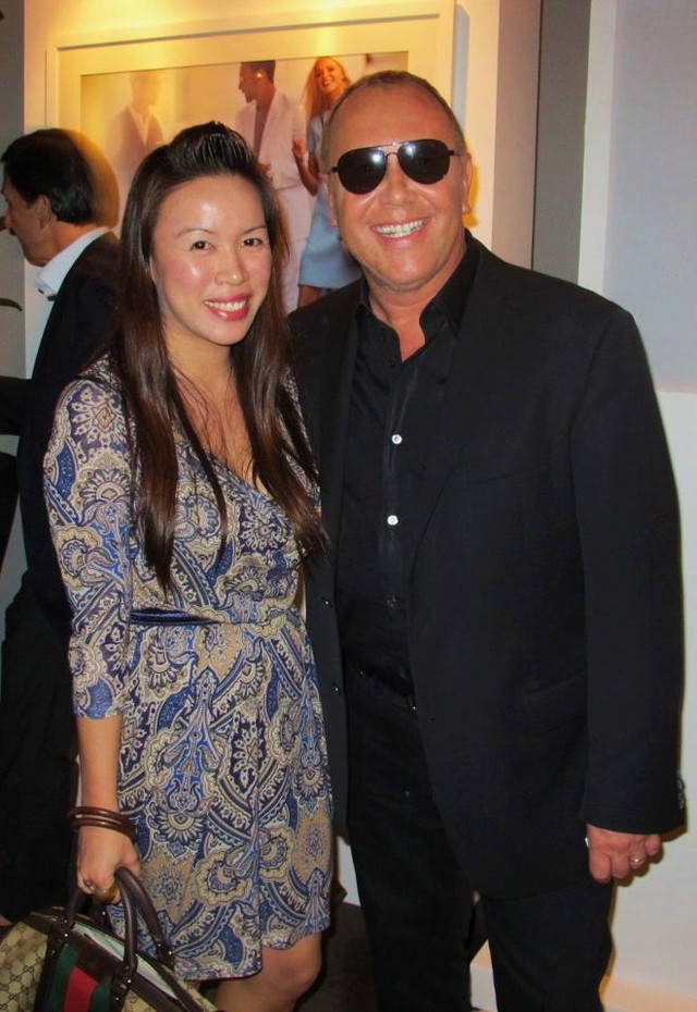 Literally rubbing elbows with Michael Kors