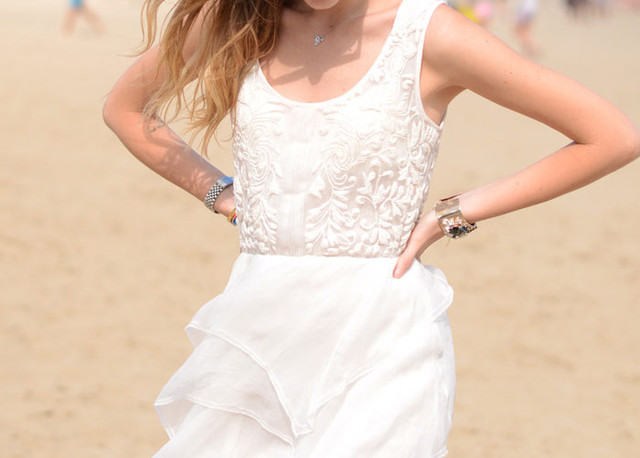 exquisite crochet dress in white!