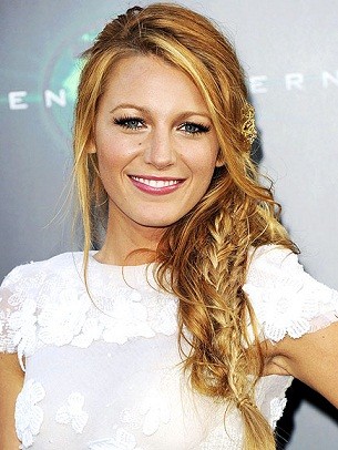 Blake Lively's Messy Fishtail Braid