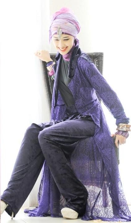Jubah Brokat PURPLE LOOK!
