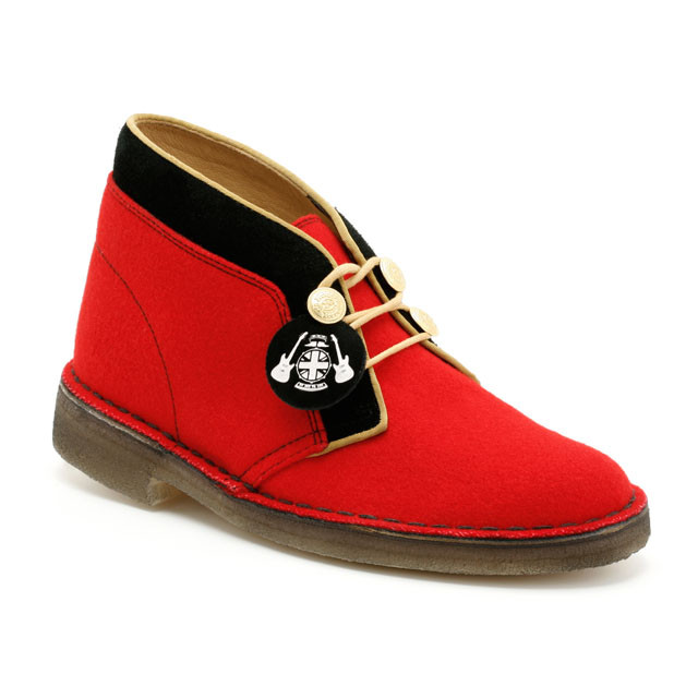 Red Fabric Desert Boot