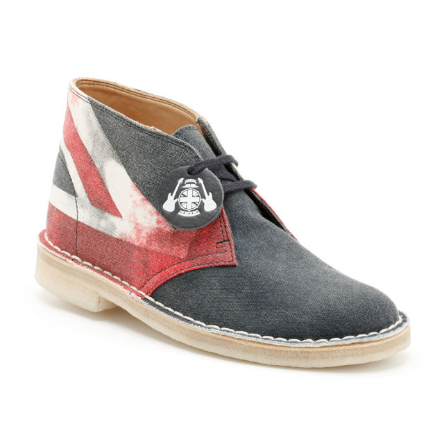 Blue Canvas Print Desert Boot